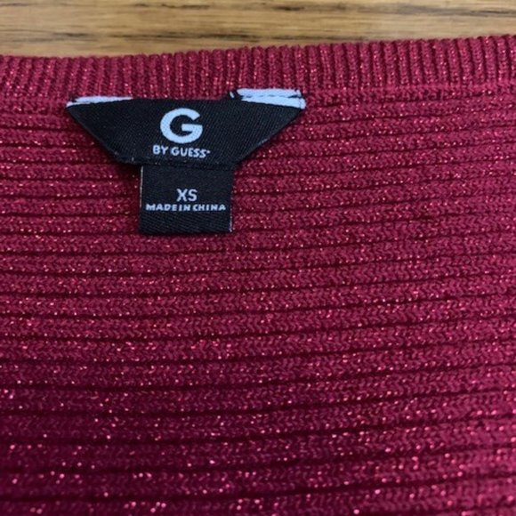 G by Guess Red Sparkly Top XS - Picture 5 of 7